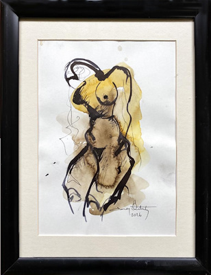 Şenay Öztürk imzalı tablo — Karışık Teknik, 25×18 cm, 250 TL müzayede satışı