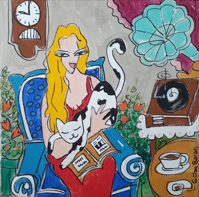 Gülay Baran imzalı tablo — Akrilik Boya, 30×30 cm, 750 TL müzayede satışı