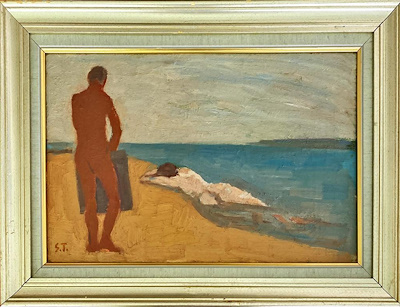 Sabahattin Tuncer imzalı tablo — Yağlı Boya, 42×27 cm, 2.250 TL müzayede satışı