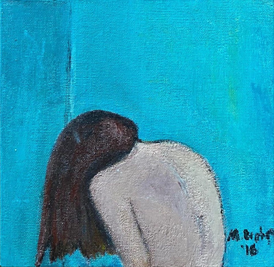 Merve Erabay imzalı tablo — Akrilik Boya, 10×10 cm, 200 TL müzayede satışı