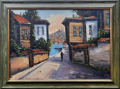 Mehmet Razi Haksever imzalı tablo — Yağlı Boya, 70×50 cm, 600 TL müzayede satışı
