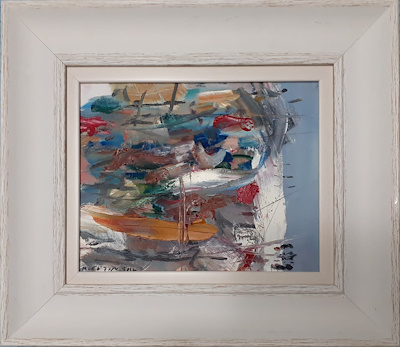 Mustafa Çetin imzalı tablo — Yağlı Boya, 25×20 cm, 400 TL müzayede satışı