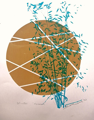 Buse Kızılırmak imzalı tablo — Serigrafi, 50×50 cm, 500 TL müzayede satışı