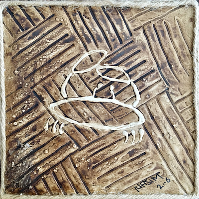 Nasim Joulaei imzalı tablo — Karışık Teknik, 15×15 cm, 50 TL müzayede satışı