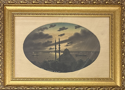 Onnik Der Azaryan imzalı tablo — Yağlı Boya, 35×24 cm, 15.000 TL müzayede satışı