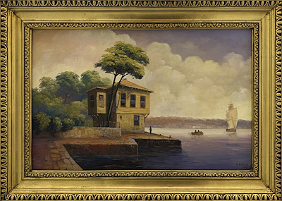 Recep Kaplan imzalı tablo — Yağlı Boya, 35×55 cm, 12.000 TL müzayede satışı