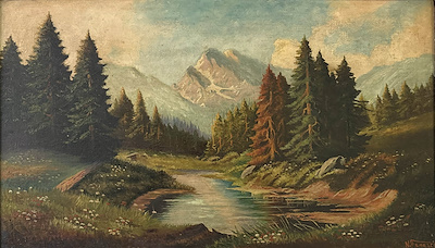 Nurhan Fenerci imzalı tablo — Yağlı Boya, 60×105 cm, 10.000 TL müzayede satışı