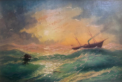 Agop Egoyan imzalı tablo — Yağlı Boya, 35×50 cm, 40.000 TL müzayede satışı
