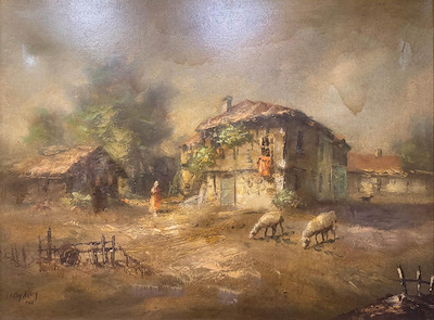 Faruk Oktay Aksoy imzalı tablo — Yağlı Boya, 60×80 cm, 17.000 TL müzayede satışı