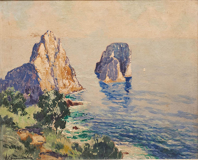 V.giommossini imzalı tablo — Yağlı Boya, 42×54 cm, 18.000 TL müzayede satışı
