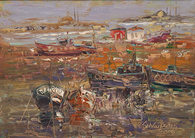 Şahlan Balkan imzalı tablo — Yağlı Boya, 70×80 cm, 14.000 TL müzayede satışı
