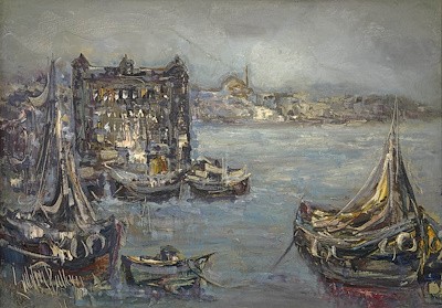 Şahlan Balkan imzalı tablo — Yağlı Boya, 50×70 cm, 16.000 TL müzayede satışı