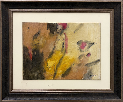 Oktay Bozkurt imzalı tablo — Yağlı Boya, 29×21 cm, 7.000 TL müzayede satışı