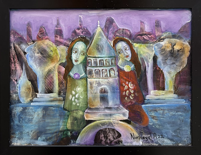 Nurhayat Altunçoğlu imzalı tablo — Karışık Teknik, 30×40 cm, 8.000 TL müzayede satışı