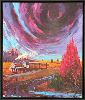 İbrahim Gündem imzalı tablo — Yağlı Boya, 120×100 cm, 24.000 TL müzayede satışı