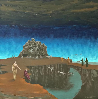 Ramazan Şanlıdağ imzalı tablo — Akrilik Boya, 40×40 cm, 12.000 TL müzayede satışı