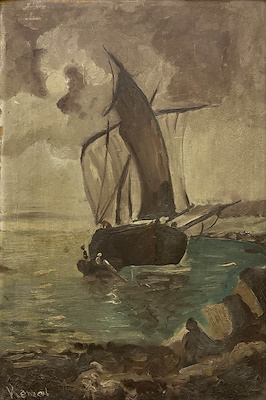 Kemal Zeren imzalı tablo — Yağlı Boya, 50×35 cm, 10.000 TL müzayede satışı