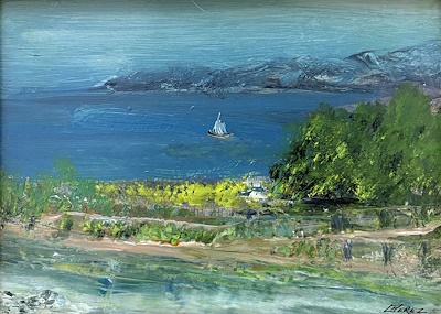 Habib Gerez imzalı tablo — Yağlı Boya, 25×35 cm, 14.000 TL müzayede satışı