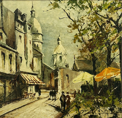 Silvia Papazyan imzalı tablo — Karışık Teknik, 30×30 cm, 20.000 TL müzayede satışı