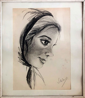 Silvia Papazyan imzalı tablo — Karışık Teknik, 25×20 cm, 10.000 TL müzayede satışı