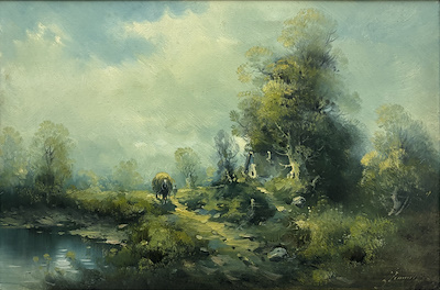 Sebahattin Camcıoğlu imzalı tablo — Yağlı Boya, 47×70 cm, 6.000 TL müzayede satışı