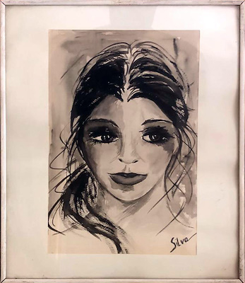 Silvia Papazyan imzalı tablo — Karışık Teknik, 25×20 cm, 10.000 TL müzayede satışı