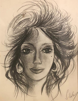 Silvia Papazyan imzalı tablo — Karışık Teknik, 25×20 cm, 10.000 TL müzayede satışı