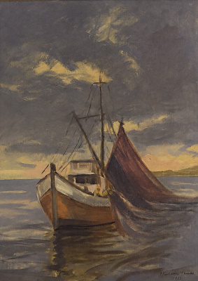 Nesteren Tamer imzalı tablo — Yağlı Boya, 45×32 cm, 16.000 TL müzayede satışı