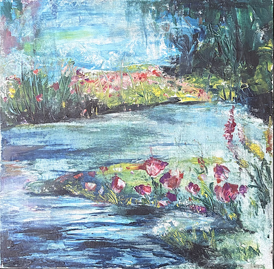 Sibel Payyu imzalı tablo — Guaj, 30×30 cm, 5.000 TL müzayede satışı