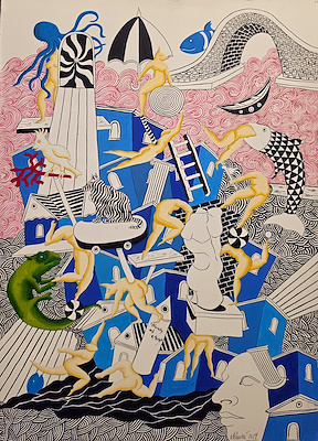 Necmi Gürseler imzalı tablo — Yağlı Boya, 65×45 cm, 30.000 TL müzayede satışı