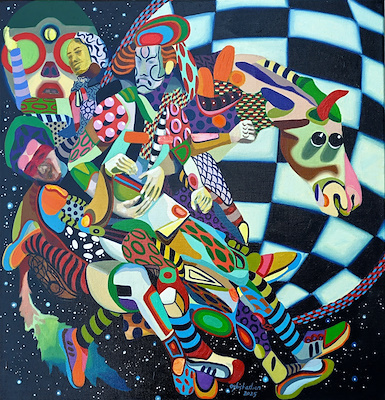 Levent Oyluçtarhan imzalı tablo — Yağlı Boya, 50×50 cm, 18.000 TL müzayede satışı