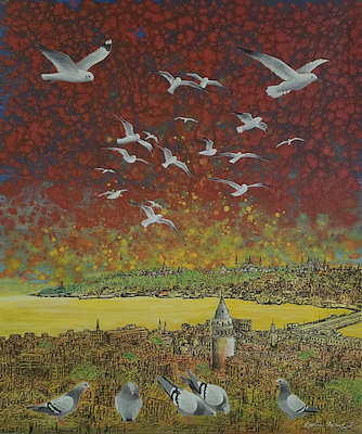 İbrahim Mısırlıoğlu imzalı tablo — Yağlı Boya, 80×65 cm, 12.000 TL müzayede satışı