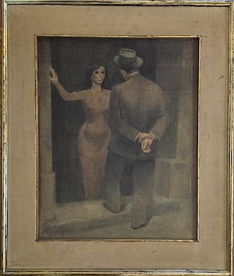 Edip Hakkı Köseoğlu imzalı tablo — Baskı, 41×33 cm, 10.000 TL müzayede satışı