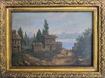 Agop Egoyan imzalı tablo — Yağlı Boya, 20×30 cm, 16.000 TL müzayede satışı