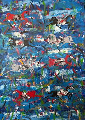 Fevzi Karakoç imzalı tablo — Yağlı Boya, 150×100 cm, 150.000 TL müzayede satışı