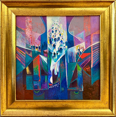 Veli Sapaz imzalı tablo — Yağlı Boya, 35×35 cm, 9.000 TL müzayede satışı