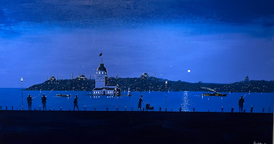 Sinan Balta imzalı tablo — Akrilik Boya, 80×150 cm, 20.000 TL müzayede satışı