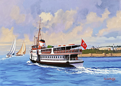 Cumhur Koraltürk imzalı tablo — Yağlı Boya, 60×100 cm, 40.000 TL müzayede satışı