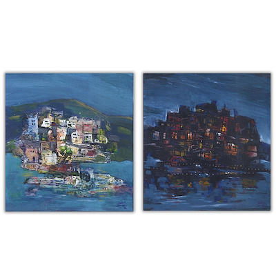 Bahadır İşler imzalı tablo — Akrilik Boya, 15×15 cm, 10.000 TL müzayede satışı