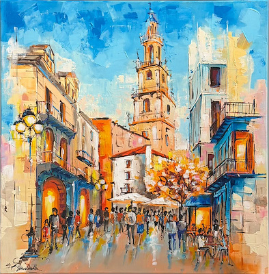 Füsun Diriker imzalı tablo — Yağlı Boya, 60×60 cm, 40.000 TL müzayede satışı