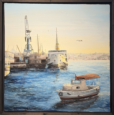 İlhan Aydan imzalı tablo — Yağlı Boya, 60×60 cm, 40.000 TL müzayede satışı