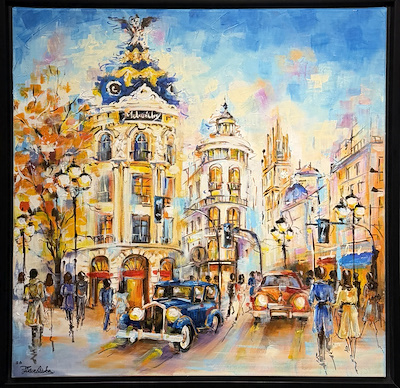 Füsun Diriker imzalı tablo — Yağlı Boya, 60×60 cm, 40.000 TL müzayede satışı