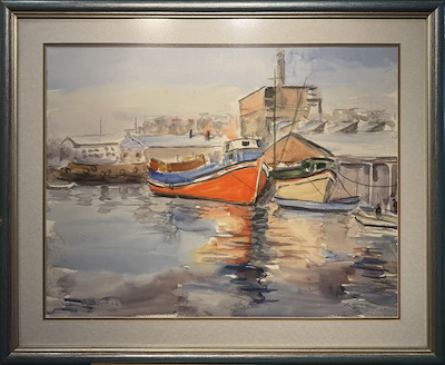 Cafer Bater imzalı tablo — Karışık Teknik, 65×50 cm, 5.500 TL müzayede satışı