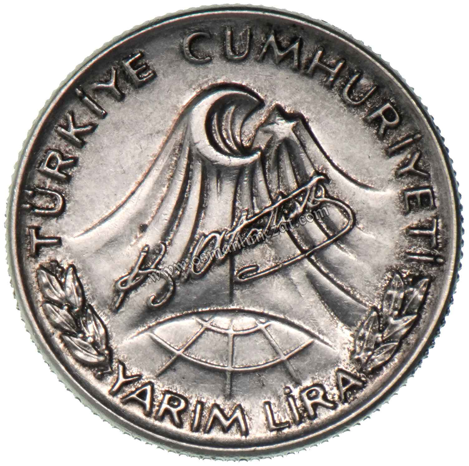 NASDA DISOVERY メダル 1998年 銀製 BASKI ADEDİ 7555-1981 Atatürk'ün Doğumunun 100. Yılı Yarım Lira