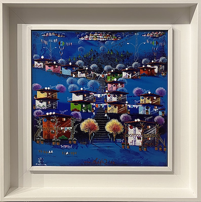 MUSTAFA ÖZKAN-Tuval üzeri yağlı boya, 30x30 cm, Çerçeveli | Sessiz