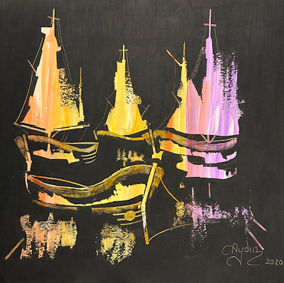 Aydın Baykara imzalı tablo — Sulu Boya, 60×60 cm, 4.250 TL müzayede satışı