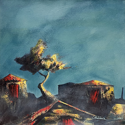 Abdulaziz Demir imzalı tablo — Yağlı Boya, 40×40 cm, 6.500 TL müzayede satışı
