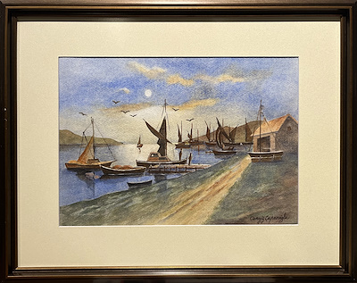 Cengiz Çapanoğlu imzalı tablo — Sulu Boya, 27×37 cm, 3.250 TL müzayede satışı