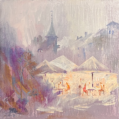 Sergey Lipavskiy imzalı tablo — Yağlı Boya, 28.5×28.5 cm, 4.000 TL müzayede satışı