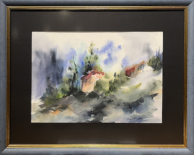 Fikriye Atik Güneş imzalı tablo — Sulu Boya, 28×41 cm, 2.000 TL müzayede satışı
